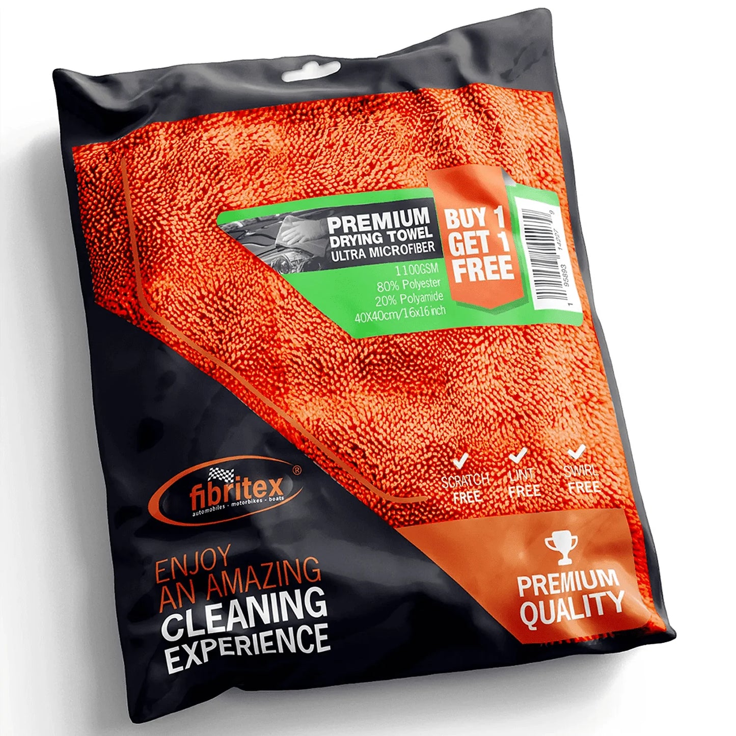 Fibritex Premium Microvezel Droogdoek 1100GSM - Perfect drogen voor uw auto